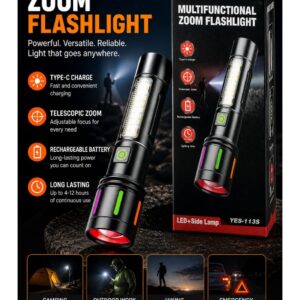 Multi-functional Zoom Flashlight