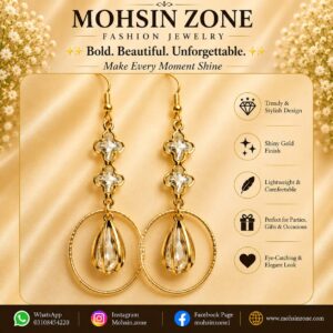 Deco Crystal Flower Earrings