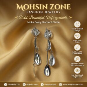 Silver Petal Earrings