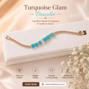 TURQUOISE GLAM BRACELETE
